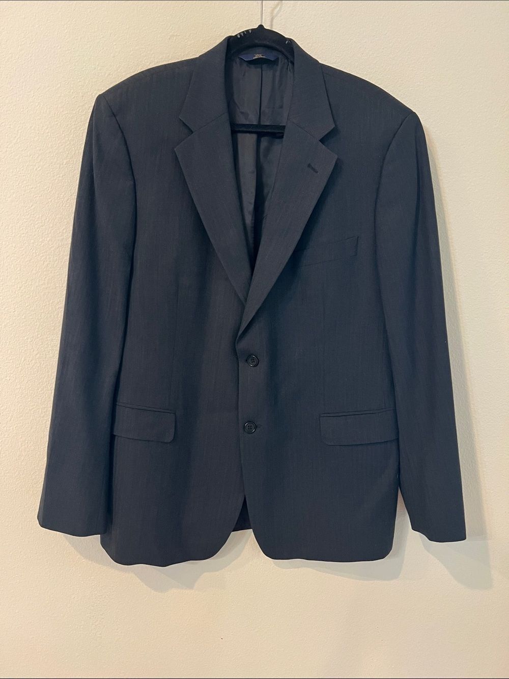 Brooks Brothers 346 Stretch Wool Sport Coat Blazer Men’s 44R Navy 2 Button Caree